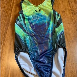 blue and green gymnastics leo🩱